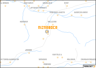 map of Nižná Boca