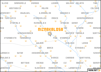 map of Nižná Kaloša