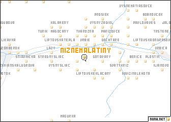 map of Nižné Malatíny