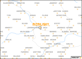 map of Nižní Lísky