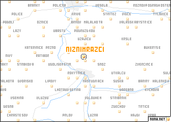 map of Nižní Mrázci