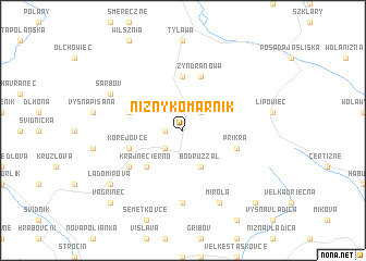 map of Nižný Komárnik