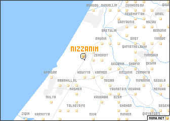 map of Niẕẕanim