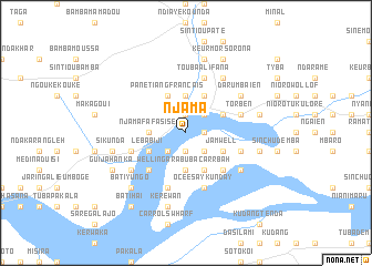 map of NʼJama