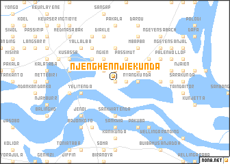 map of Njenghen Njie Kunda