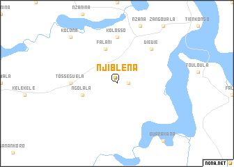 map of Njibléna