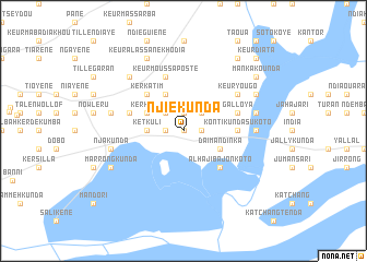 map of NʼJie Kunda