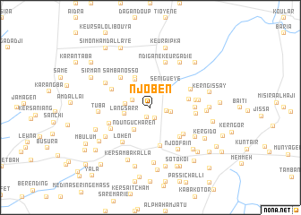 map of NʼJoben