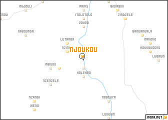 map of Njoukou