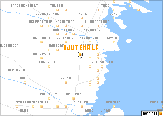 map of Njutemåla