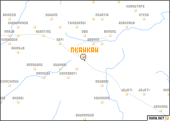 map of Nkawkaw