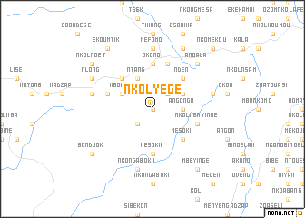 map of Nkolyégé