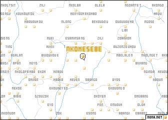 map of Nkomesébé