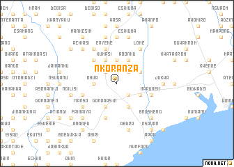 map of Nkoranza