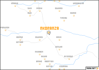 map of Nkoranza