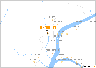 map of Nkoumiti