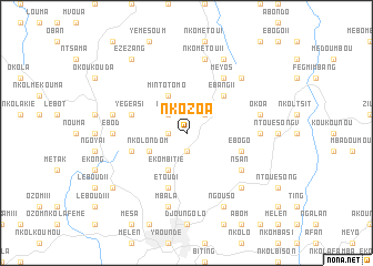 map of Nkozoa