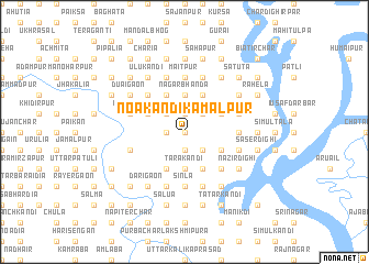 map of Noākāndi Kāmālpur