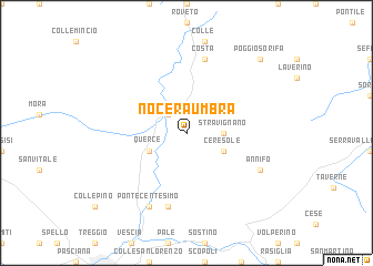 map of Nocera Umbra