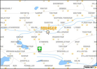 map of Nødager