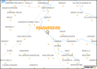 map of Nod-sur-Seine