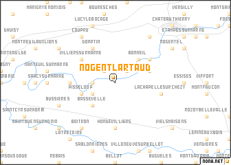 map of Nogent-lʼArtaud