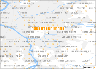 map of Nogent-sur-Marne