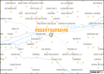 map of Nogent-sur-Seine