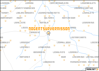 map of Nogent-sur-Vernisson