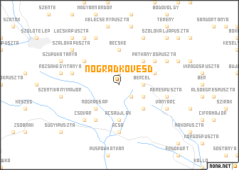 map of Nógrádkövesd