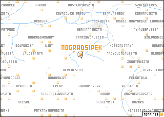 map of Nógrádsipek