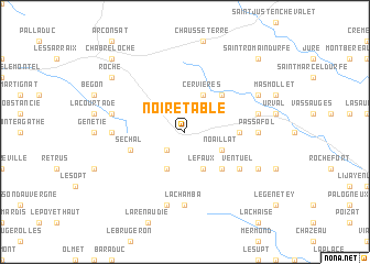 map of Noirétable