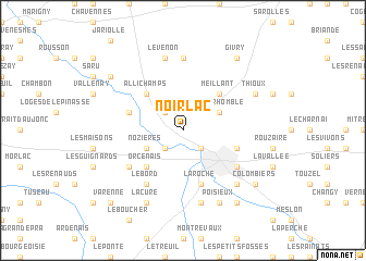 map of Noirlac