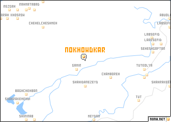 map of Nokhowdkār
