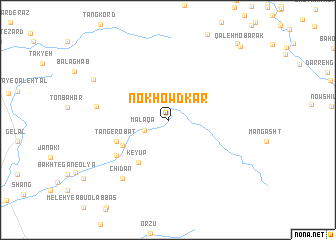 map of Nokhowdkār