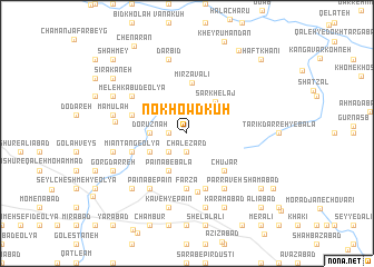 map of Nokhowd Kūh