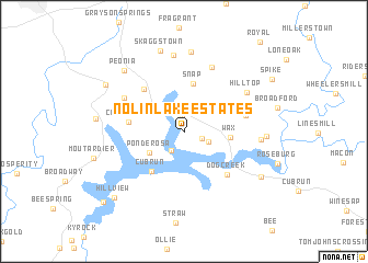 map of Nolin Lake Estates
