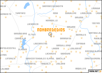 map of Nombre de Dios