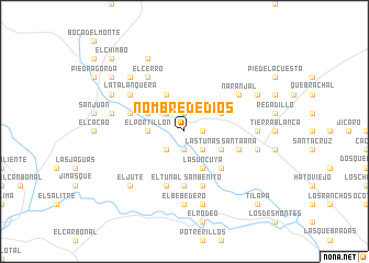 map of Nombre de Dios