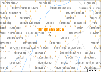 map of Nombre de Dios