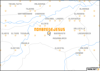 map of Nombre de Jesús