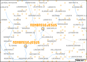 map of Nombre de Jesús
