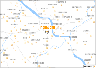 map of Nonjŏ-ri