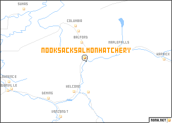 map of Nooksack Salmon Hatchery