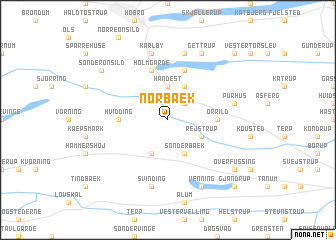 map of Nørbæk