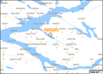 map of Nordås