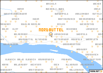 map of Nordbüttel