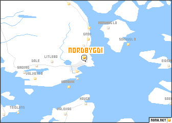 map of Nordbygdi