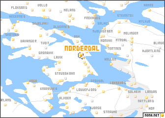 map of Norderdal