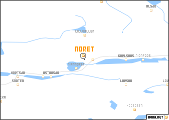 map of Noret